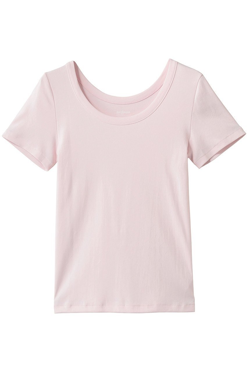 【マルティニーク/martinique】のフライス半袖Tシャツ インテリア・キッズ・メンズ・レディースファッション・服の通販 founy(ファニー) 　ファッション　Fashion　レディースファッション　Fashion for Women　トップス・カットソー　Cut & Sew Tops　シャツ・ブラウス・オフィスカジュアル　Elegant Blouses & Button-Ups　ロングTシャツ・Tシャツ　Longline T-Shirts & Tees　カットソー・ベーシックTシャツ　Cut-and-Sewn Tops / Stretch Tees & Basics　なめらか　Smooth, Silky Texture　インナー　Innerwear　キャミワンピース　Cami Dress, Slip Dress　ショート　Short, Short Length　ジャケット　Jacket, Outerwear　スリーブ　Sleeve, Long Sleeve / Short Sleeve　バランス　Balance, Style Balance　半袖　Short Sleeve, Half Sleeve　定番　Standard, Basic Item　ピンク|ID: prp329100004889865 ipo3291000000036538525