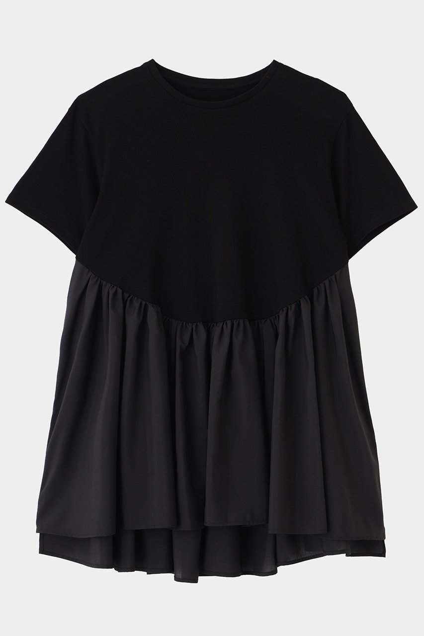 【ル フィル/LE PHIL】のコンビジャージープルオーバー インテリア・キッズ・メンズ・レディースファッション・服の通販 founy(ファニー) 　ファッション　Fashion　レディースファッション　Fashion for Women　トップス・カットソー　Cut & Sew Tops　シャツ・ブラウス・オフィスカジュアル　Elegant Blouses & Button-Ups　ロングTシャツ・Tシャツ　Longline T-Shirts & Tees　カジュアルプルオーバー・ニットトップス　Pullovers & Knit Tops / Casual Pullovers　カットソー・ベーシックTシャツ　Cut-and-Sewn Tops / Stretch Tees & Basics　コンビ　Combo, Combination Style　ショート　Short, Short Length　シンプル　Simple, Minimal　スタンダード　Standard, Basic　スリーブ　Sleeve, Long Sleeve / Short Sleeve　ドレープ　Drape, Draping Fabric　フェミニン　Feminine, Girly　ヘムライン　Hemline, Bottom Cut　再入荷　Restock / Back in Stock　春　Spring　秋　Autumn　ブラック|ID: prp329100004889870 ipo3291000000036538608