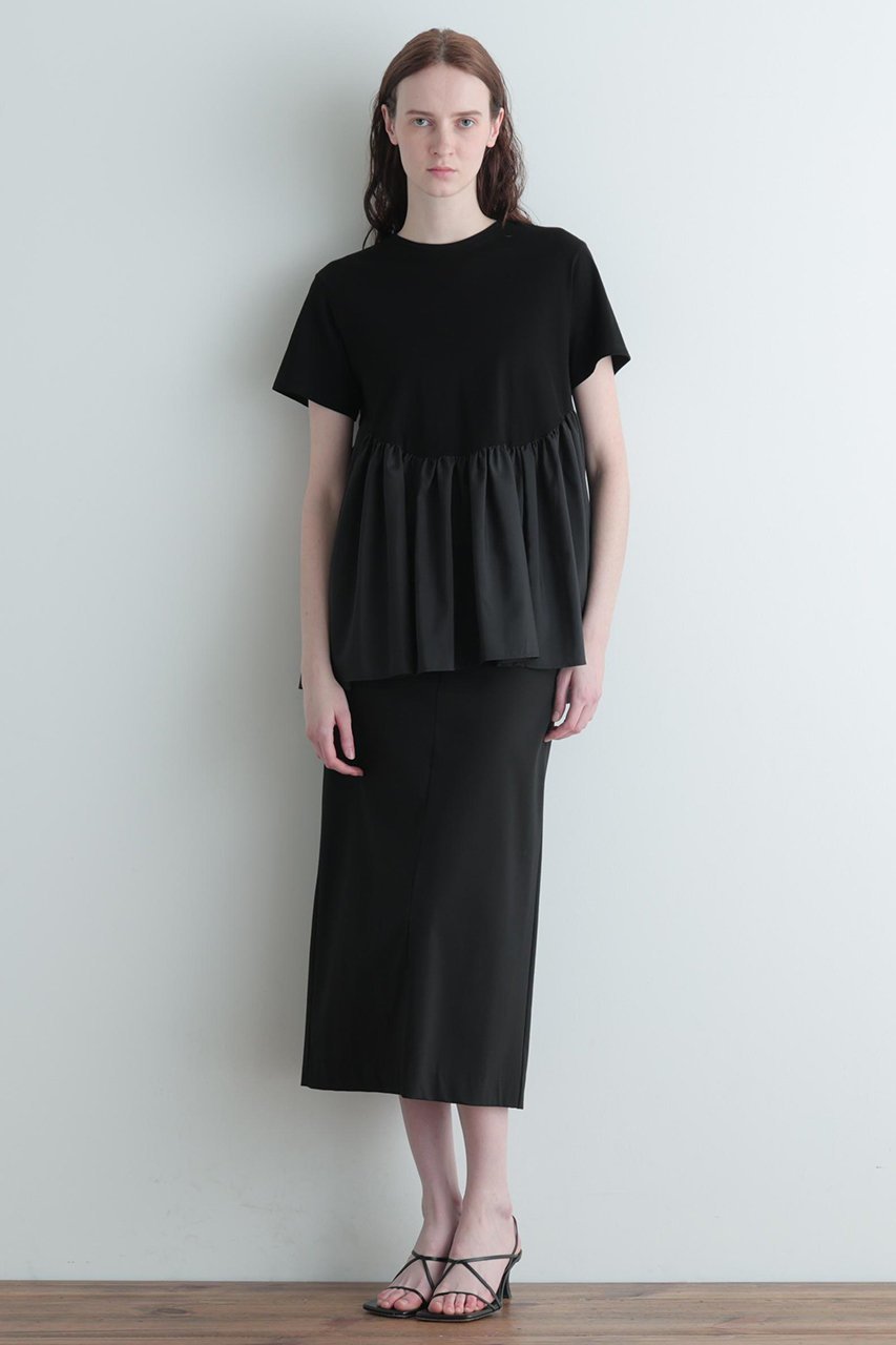 【ル フィル/LE PHIL】のコンビジャージープルオーバー 人気、トレンドファッション・服の通販 founy(ファニー) 　ファッション　Fashion　レディースファッション　Fashion for Women　トップス・カットソー　Cut & Sew Tops　シャツ・ブラウス・オフィスカジュアル　Elegant Blouses & Button-Ups　ロングTシャツ・Tシャツ　Longline T-Shirts & Tees　カジュアルプルオーバー・ニットトップス　Pullovers & Knit Tops / Casual Pullovers　カットソー・ベーシックTシャツ　Cut-and-Sewn Tops / Stretch Tees & Basics　コンビ　Combo, Combination Style　ショート　Short, Short Length　シンプル　Simple, Minimal　スタンダード　Standard, Basic　スリーブ　Sleeve, Long Sleeve / Short Sleeve　ドレープ　Drape, Draping Fabric　フェミニン　Feminine, Girly　ヘムライン　Hemline, Bottom Cut　再入荷　Restock / Back in Stock　春　Spring　秋　Autumn　other-3|ID: prp329100004889870 ipo3291000000036538613