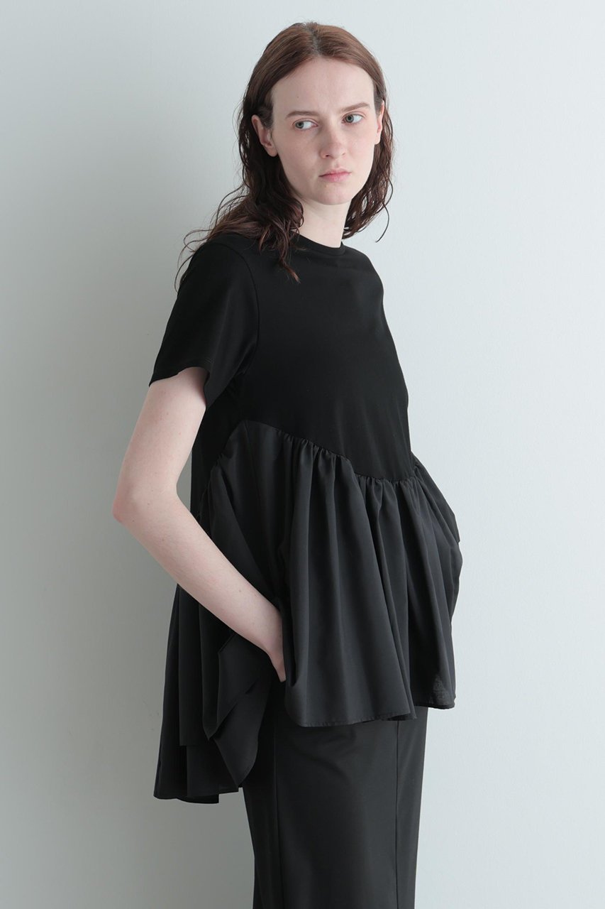 【ル フィル/LE PHIL】のコンビジャージープルオーバー 人気、トレンドファッション・服の通販 founy(ファニー) 　ファッション　Fashion　レディースファッション　Fashion for Women　トップス・カットソー　Cut & Sew Tops　シャツ・ブラウス・オフィスカジュアル　Elegant Blouses & Button-Ups　ロングTシャツ・Tシャツ　Longline T-Shirts & Tees　カジュアルプルオーバー・ニットトップス　Pullovers & Knit Tops / Casual Pullovers　カットソー・ベーシックTシャツ　Cut-and-Sewn Tops / Stretch Tees & Basics　コンビ　Combo, Combination Style　ショート　Short, Short Length　シンプル　Simple, Minimal　スタンダード　Standard, Basic　スリーブ　Sleeve, Long Sleeve / Short Sleeve　ドレープ　Drape, Draping Fabric　フェミニン　Feminine, Girly　ヘムライン　Hemline, Bottom Cut　再入荷　Restock / Back in Stock　春　Spring　秋　Autumn　other-4|ID: prp329100004889870 ipo3291000000036538615