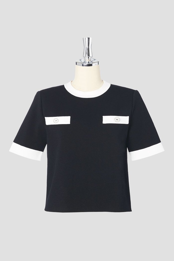 【デイジーリン/DAISY LIN】のKnit Top “Graceful Lady” インテリア・キッズ・メンズ・レディースファッション・服の通販 founy(ファニー) https://founy.com/ ファッション Fashion レディースファッション Fashion for Women トップス・カットソー Cut & Sew Tops ニット Knit Tops & Sweaters カジュアルプルオーバー・ニットトップス Pullovers & Knit Tops / Casual Pullovers ウォッシャブル Machine Washable シンプル Simple, Minimal ストレッチ Stretch, Stretchy Fabric ボックス Boxy, Box Shape モノトーン Monotone, Black and White エレガント 上品 Elegant |ID: prp329100004889926 ipo3291000000036866997