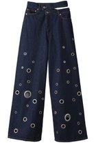 【メゾンスペシャル/MAISON SPECIAL】のEyelet Denim Pants/アイレットデニムパンツ 人気、トレンドファッション・服の通販 founy(ファニー) ファッション Fashion レディースファッション Fashion for Women パンツ Pants & Trousers デニムパンツ・ジーンズ・美脚デニム Denim Jeans & Pants アイレット Eyelet Lace アシンメトリー Asymmetrical Style クール Cool, Chic デニム Denim, Jeans Material メタル Metal, Metal Parts thumbnail BLU(ブルー)|ID: prp329100004890155 ipo3291000000036542446