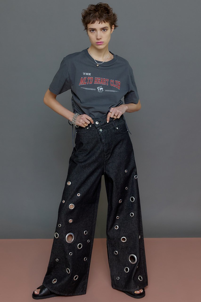 【メゾンスペシャル/MAISON SPECIAL】のEyelet Denim Pants/アイレットデニムパンツ 人気、トレンドファッション・服の通販 founy(ファニー) ファッション Fashion レディースファッション Fashion for Women パンツ Pants & Trousers デニムパンツ・ジーンズ・美脚デニム Denim Jeans & Pants アイレット Eyelet Lace アシンメトリー Asymmetrical Style クール Cool, Chic デニム Denim, Jeans Material メタル Metal, Metal Parts other-8|ID: prp329100004890155 ipo3291000000036542460