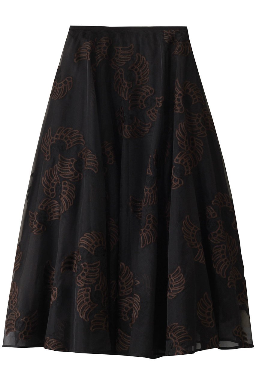 【オブリオ/AUBRIOT】のオーガンザフレアスカート インテリア・キッズ・メンズ・レディースファッション・服の通販 founy(ファニー) ファッション Fashion レディースファッション Fashion for Women スカート Skirts Aライン・フレアスカート A-Line & Flared Skirts ロングスカート Long Skirts / Maxi & Midi Skirts インド Indian Textile エレガント 上品 Elegant オリエンタル Oriental Pattern オーガンジー Organza Fabric ハンド Hand, Handmade フェザー Feather, Feather Detail フレア Flare, Flared モチーフ Motif, Design Theme ラグジュアリー Luxury, Elegant ロング Long, Long-Length ブラック|ID: prp329100004890225 ipo3291000000036543647