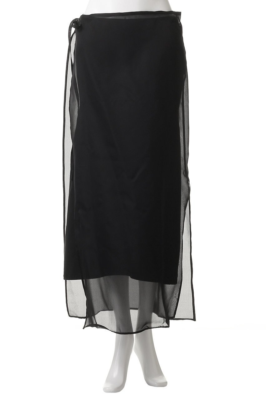 【セアン/SCEARN】のSILK SATIN ORGANDIE スカート 人気、トレンドファッション・服の通販 founy(ファニー) 　ファッション　Fashion　レディースファッション　Fashion for Women　スカート　Skirts　ロングスカート　Long Skirts / Maxi & Midi Skirts　オーガンジー　Organza Fabric　サテン　Satin, Glossy Fabric　シルク　Silk, 100% Silk　パーティ　Party, Party Style　ラップ　Wrap, Wrap Design　リボン　Ribbon, Bow　ロング　Long, Long-Length　other-2|ID: prp329100004890232 ipo3291000000036543713