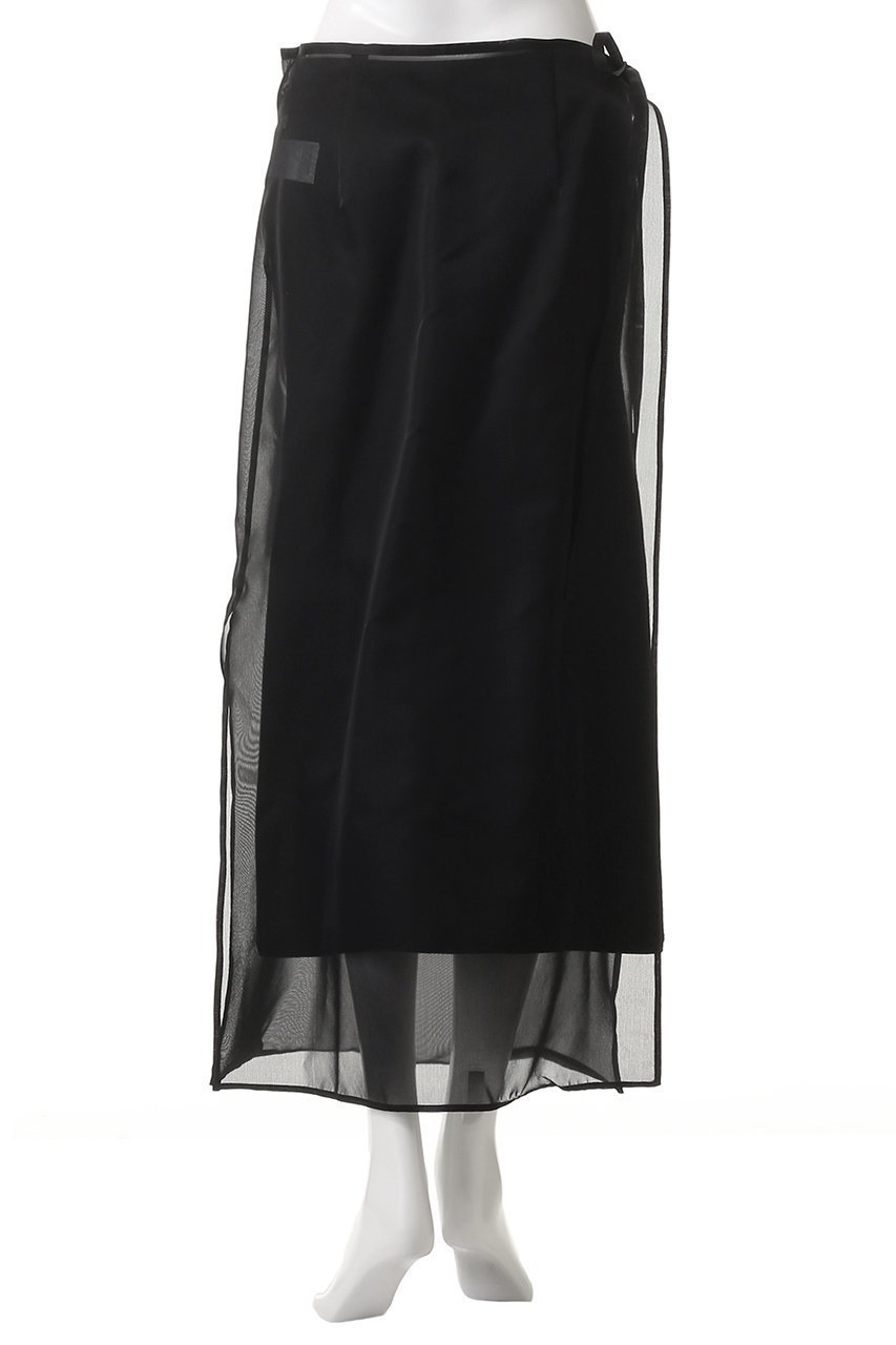 【セアン/SCEARN】のSILK SATIN ORGANDIE スカート 大人の最旬トレンドファッション＆コーディネート founy(ファウニー) 　ファッション　Fashion　レディースファッション　Fashion for Women　スカート　Skirts　ロングスカート　Long Skirts / Maxi & Midi Skirts　オーガンジー　Organza Fabric　サテン　Satin, Glossy Fabric　シルク　Silk, 100% Silk　パーティ　Party, Party Style　ラップ　Wrap, Wrap Design　リボン　Ribbon, Bow　ロング　Long, Long-Length　other-4|ID: prp329100004890232 ipo3291000000036617962