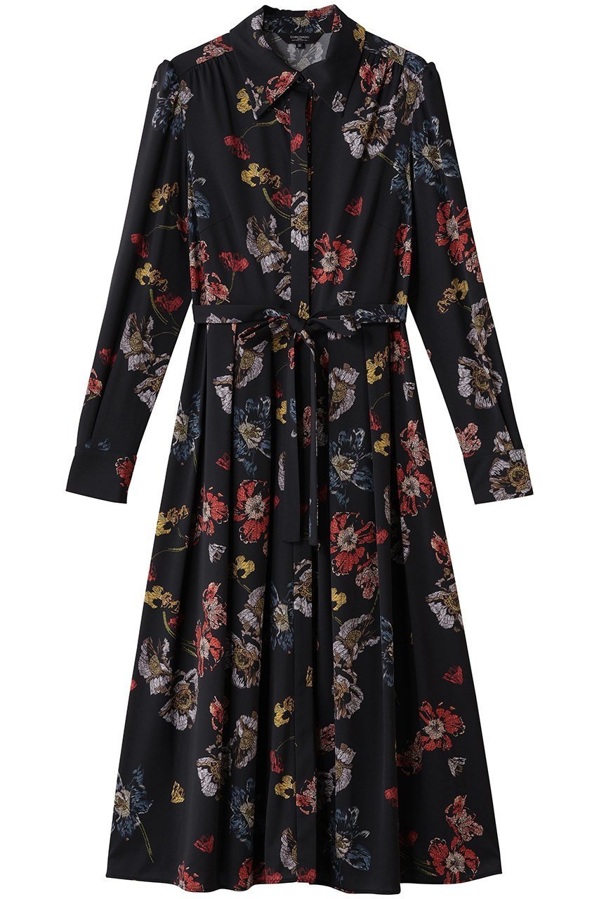 【コルコバード/CORCOVADO】のジャージーシャツドレス インテリア・キッズ・メンズ・レディースファッション・服の通販 founy(ファニー) ファッション Fashion レディースファッション Fashion for Women ワンピース Dresses フォーマル・パーティードレス・結婚式用ドレス Elegant & Casual Dresses チュニック Tunic Tops & Dresses チュニック Tunic, Long Top ドレス Dress, One-Piece プリント Print, Printed Pattern リボン Ribbon, Bow エレガント 上品 Elegant ブラックペタル|ID: prp329100004890298 ipo3291000000036545002