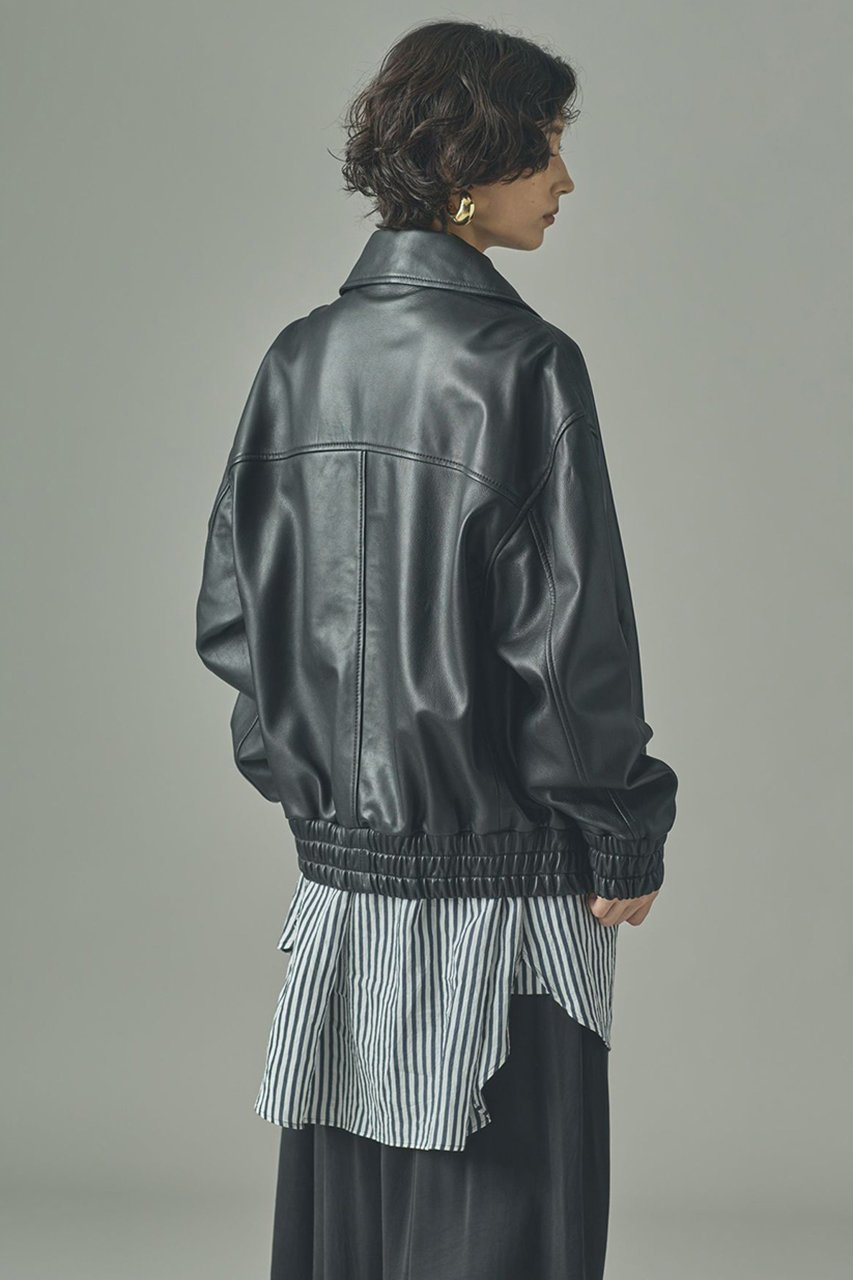 【カレンソロジー/Curensology】の【GELLI】 LEATHER/BS ブルゾン 人気、トレンドファッション・服の通販 founy(ファニー) 　ファッション　Fashion　レディースファッション　Fashion for Women　アウター　Coat / Outerwear Collection　レディースジャケット・軽アウター　Jackets　ブルゾンジャケット・スポーティアウター　Blouson Jackets　クール　Cool, Chic　ショルダー　Shoulder, Shoulder Strap　ジャケット　Jacket, Outerwear　ドロップ　Drop Shoulder, Dropped Style　ブルゾン　Blouson, Bomber Jacket　エレガント 上品　Elegant　別注　Limited Edition, Custom Order　other-3|ID: prp329100004890305 ipo3291000000036545094