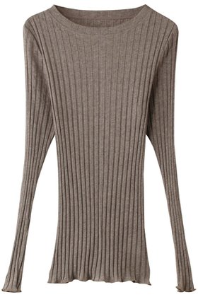 【プリスティン/PRISTINE】のフォレストグレイクループルオーバー 人気、トレンドファッション・服の通販 founy(ファニー) ファッション Fashion レディースファッション Fashion for Women トップス・カットソー Cut & Sew Tops ニット Knit Tops & Sweaters カジュアルプルオーバー・ニットトップス Pullovers & Knit Tops / Casual Pullovers なめらか Smooth, Silky Texture インナー Innerwear シンプル Simple, Minimal チューブ Tube, Tube Top リブニット Rib Knit, Ribbed Knit エレガント 上品 Elegant A/W・秋冬 Autumn/Winter 長袖 Long Sleeve, Full Sleeve |ID:prp329100004890344