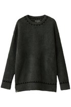 【ベアフット ドリームズ/BAREFOOT DREAMS】のコージーシック リブプルオーバー ブランケットステッチ ダークグリーン|ID: prp329100004890383 ipo3291000000036545892