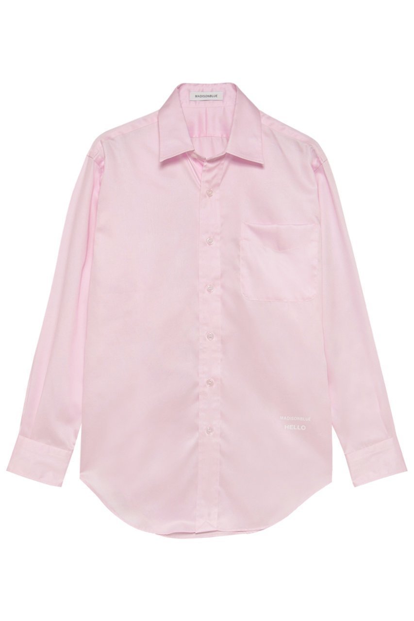 【マディソンブルー/MADISONBLUE】のTRANE L/S SHIRT SATIN サテンロングスリーブシャツ インテリア・キッズ・メンズ・レディースファッション・服の通販 founy(ファニー) 　ファッション　Fashion　レディースファッション　Fashion for Women　トップス・カットソー　Cut & Sew Tops　シャツ・ブラウス・オフィスカジュアル　Elegant Blouses & Button-Ups　クラシック　Classic, Timeless Style　サテン　Satin, Glossy Fabric　スリーブ　Sleeve, Long Sleeve / Short Sleeve　バランス　Balance, Style Balance　プリント　Print, Printed Pattern　モダン　Modern, Contemporary　ロング　Long, Long-Length　エレガント 上品　Elegant　再入荷　Restock / Back in Stock　ピンク|ID: prp329100004890438 ipo3291000000036546353