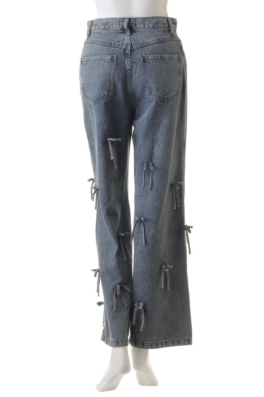 【メゾンスペシャル/MAISON SPECIAL】のRibbon Denim/リボンデニム 大人の最旬トレンドファッション＆コーディネート founy(ファウニー) 　ファッション　Fashion　レディースファッション　Fashion for Women　パンツ　Pants & Trousers　シンプル　Simple, Minimal　ストレート　Straight, Straight Cut　デニム　Denim, Jeans Material　トレンド　Trend, Trending Now　ドット　Polka Dot, Dot Pattern　リボン　Ribbon, Bow　other-4|ID: prp329100004890463 ipo3291000000036618337