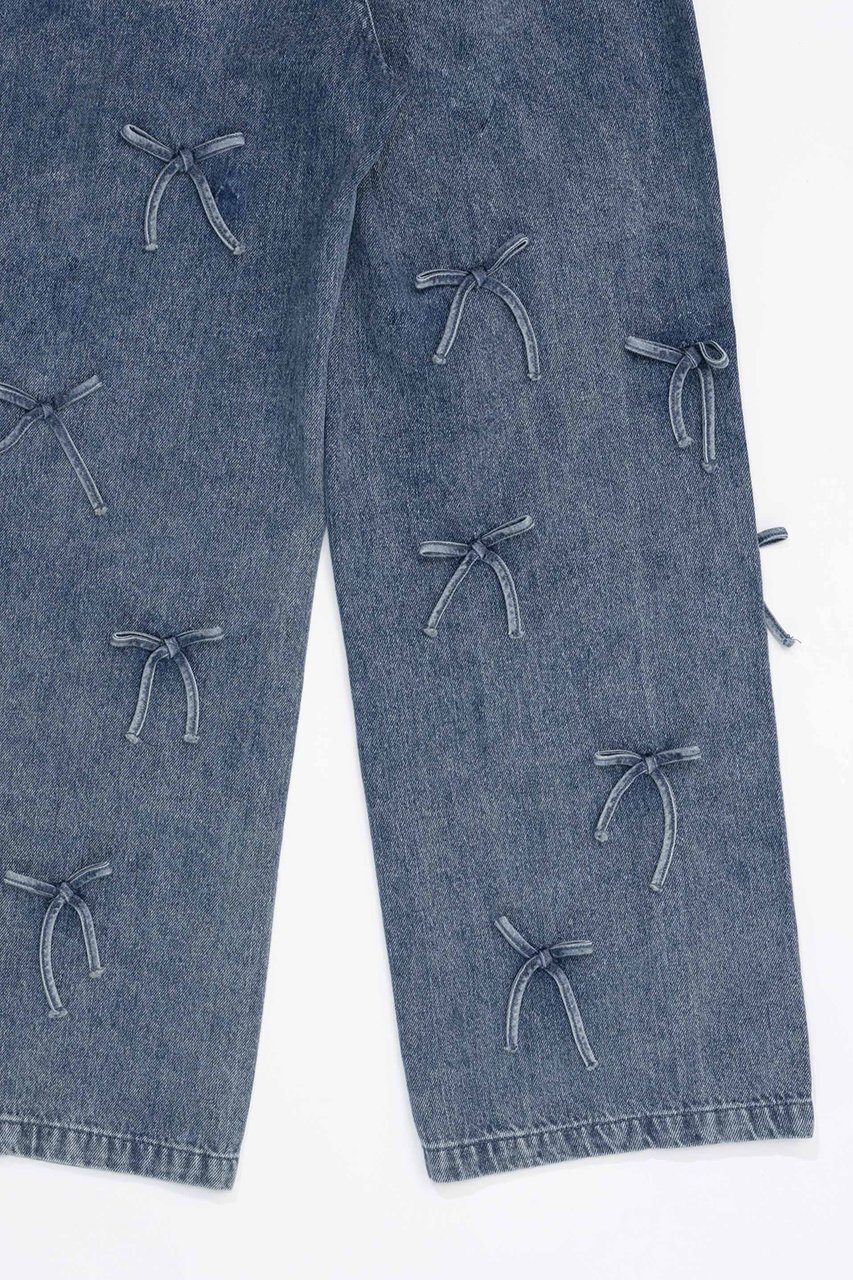 【メゾンスペシャル/MAISON SPECIAL】のRibbon Denim/リボンデニム 大人の最旬トレンドファッション＆コーディネート founy(ファウニー) 　ファッション　Fashion　レディースファッション　Fashion for Women　パンツ　Pants & Trousers　シンプル　Simple, Minimal　ストレート　Straight, Straight Cut　デニム　Denim, Jeans Material　トレンド　Trend, Trending Now　ドット　Polka Dot, Dot Pattern　リボン　Ribbon, Bow　other-6|ID: prp329100004890463 ipo3291000000036618340
