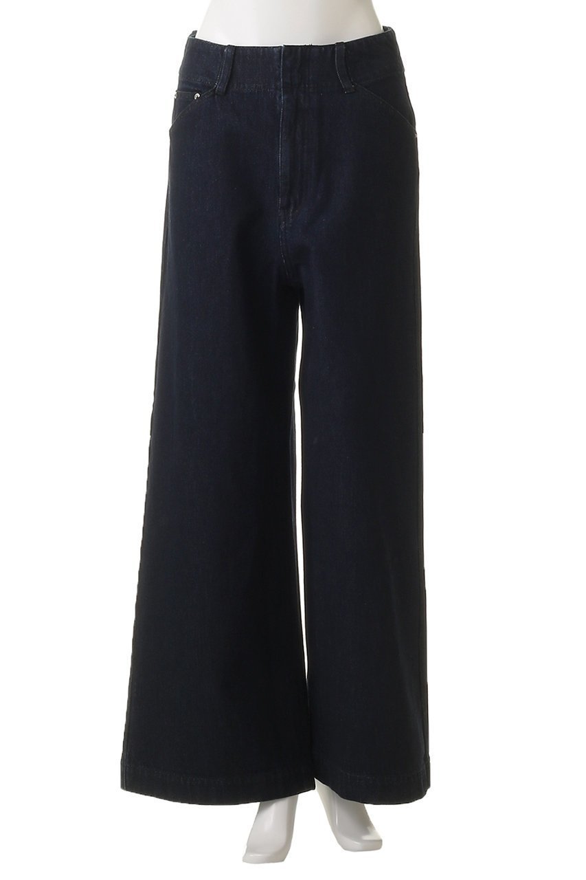 【ランバン オン ブルー/LANVIN en Bleu】のデニムワイドパンツ 大人の最旬トレンドファッション＆コーディネート founy(ファウニー) 　ファッション　Fashion　レディースファッション　Fashion for Women　パンツ　Pants & Trousers　デニムパンツ・ジーンズ・美脚デニム　Denim Jeans & Pants　デニム　Denim, Jeans Material　ロング　Long, Long-Length　ワイド　Wide, Wide Fit　再入荷　Restock / Back in Stock　other-2|ID: prp329100004890494 ipo3291000000036618392