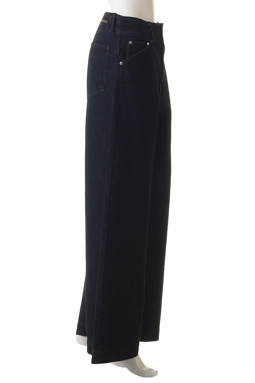 【ランバン オン ブルー/LANVIN en Bleu】のデニムワイドパンツ 大人の最旬トレンドファッション＆コーディネート founy(ファウニー) 　ファッション　Fashion　レディースファッション　Fashion for Women　パンツ　Pants & Trousers　デニムパンツ・ジーンズ・美脚デニム　Denim Jeans & Pants　デニム　Denim, Jeans Material　ロング　Long, Long-Length　ワイド　Wide, Wide Fit　再入荷　Restock / Back in Stock　other-3|ID: prp329100004890494 ipo3291000000036618394