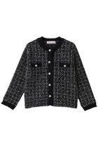 【マリリンムーン/MARILYN MOON】の【SOI-MeME】ツイードニットフリンジジャケット 【ELLE SHOP限定】ブラック|ID: prp329100004890500 ipo3291000000036865795