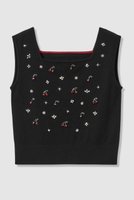 【アルアバイル/allureville】の【LOULOU WILLOUGHBY】CHERRYビジュータンク 人気、トレンドファッション・服の通販 founy(ファニー) ファッション Fashion レディースファッション Fashion for Women トップス・カットソー Cut & Sew Tops ニット Knit Tops & Sweaters カジュアルプルオーバー・ニットトップス Pullovers & Knit Tops / Casual Pullovers カーディガン Cardigan, Knitwear スクエア Square, Square Shape タンク Tank Top, Sleeveless Top チェリー Cherry, Cherry Pattern ビジュー Bijou, Jewel-like Accent モチーフ Motif, Design Theme |ID:prp329100004890502