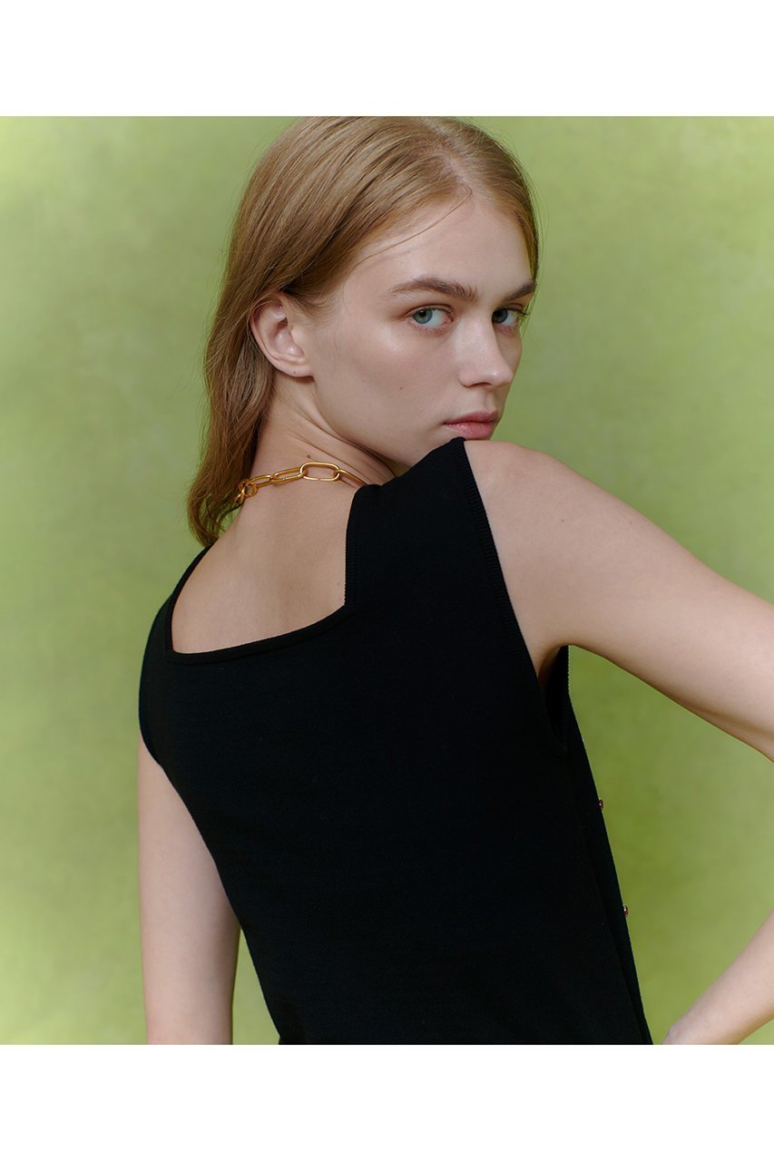 【アルアバイル/allureville】の【LOULOU WILLOUGHBY】CHERRYビジュータンク 大人の最旬トレンドファッション＆コーディネート founy(ファウニー) 　ファッション　Fashion　レディースファッション　Fashion for Women　トップス・カットソー　Cut & Sew Tops　ニット　Knit Tops & Sweaters　カジュアルプルオーバー・ニットトップス　Pullovers & Knit Tops / Casual Pullovers　カーディガン　Cardigan, Knitwear　スクエア　Square, Square Shape　タンク　Tank Top, Sleeveless Top　チェリー　Cherry, Cherry Pattern　ビジュー　Bijou, Jewel-like Accent　モチーフ　Motif, Design Theme　other-8|ID: prp329100004890502 ipo3291000000036742704