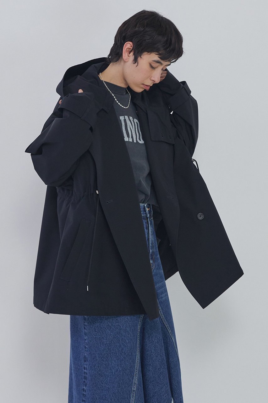 【プルミエ アロンディスモン/1er Arrondissement】の【VACHEMENT×1er Arrondissement】リサイクルシェルタフタショートトレンチコート 大人の最旬トレンドファッション＆コーディネート founy(ファウニー) 　ファッション　Fashion　レディースファッション　Fashion for Women　アウター　Coat / Outerwear Collection　コート・ロングコート・ピーコート　Long Coats, Peacoats & More　トレンチコート / 春秋の定番アウター　Trench Coats　ショート　Short, Short Length　タフタ　Taffeta, Structured Fabric　トレンチ　Trench, Trench Coat　ドローストリング　Drawstring, Pull Cord　別注　Limited Edition, Custom Order　定番　Standard, Basic Item　other-3|ID: prp329100004890504 ipo3291000000036546889
