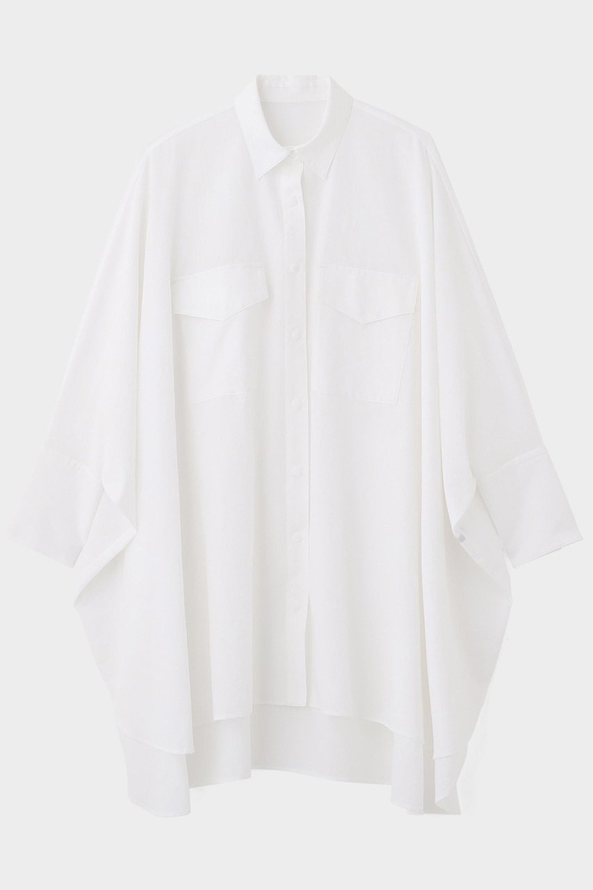 【ル フィル/LE PHIL】の《LE PHIL SPORTS》クールドットオーバーブラウス インテリア・キッズ・メンズ・レディースファッション・服の通販 founy(ファニー) 　ファッション　Fashion　レディースファッション　Fashion for Women　トップス・カットソー　Cut & Sew Tops　シャツ・ブラウス・オフィスカジュアル　Elegant Blouses & Button-Ups　インナー　Innerwear　シンプル　Simple, Minimal　スタンダード　Standard, Basic　スリーブ　Sleeve, Long Sleeve / Short Sleeve　ドット　Polka Dot, Dot Pattern　ドレープ　Drape, Draping Fabric　バランス　Balance, Style Balance　フロント　Front, Front Design　ポケット　Pocket, Pocket Detail　ラウンド　Round, Round Neck　リラックス　Relax, Relaxed Fit　ロング　Long, Long-Length　半袖　Short Sleeve, Half Sleeve　ホワイト|ID: prp329100004890551 ipo3291000000036547269