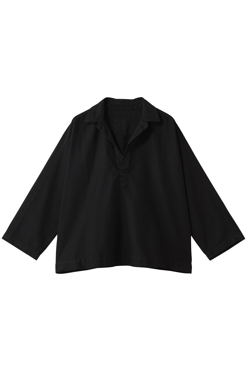 【フランク&アイリーン/Frank&Eileen】のGABI イタリアンフェイマスデニム スキッパーシャツ インテリア・キッズ・メンズ・レディースファッション・服の通販 founy(ファニー) 　ファッション　Fashion　レディースファッション　Fashion for Women　トップス・カットソー　Cut & Sew Tops　シャツ・ブラウス・オフィスカジュアル　Elegant Blouses & Button-Ups　スキッパー　Skipper, Open Collar　スリーブ　Sleeve, Long Sleeve / Short Sleeve　リラックス　Relax, Relaxed Fit　ロング　Long, Long-Length　ブラック|ID: prp329100004890590 ipo3291000000036547688