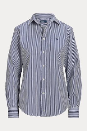 【ラルフローレン/RALPH LAUREN】 【POLO RALPH LAUREN】ストライプド コットン シャツ人気、トレンドファッション・服の通販 founy(ファニー) ファッション Fashion レディースファッション Fashion for Women トップス・カットソー Cut & Sew Tops シャツ・ブラウス・オフィスカジュアル Elegant Blouses & Button-Ups カフス Cuff Design ストライプ Stripe, Striped Pattern ストレート Straight, Straight Cut スリーブ Sleeve, Long Sleeve / Short Sleeve バランス Balance, Style Balance パール Pearl, Pearl Accent フィット Fit, Slim Fit ヨーク Yoke, Yoke Design ロング Long, Long-Length エレガント 上品 Elegant |ID:prp329100004890698