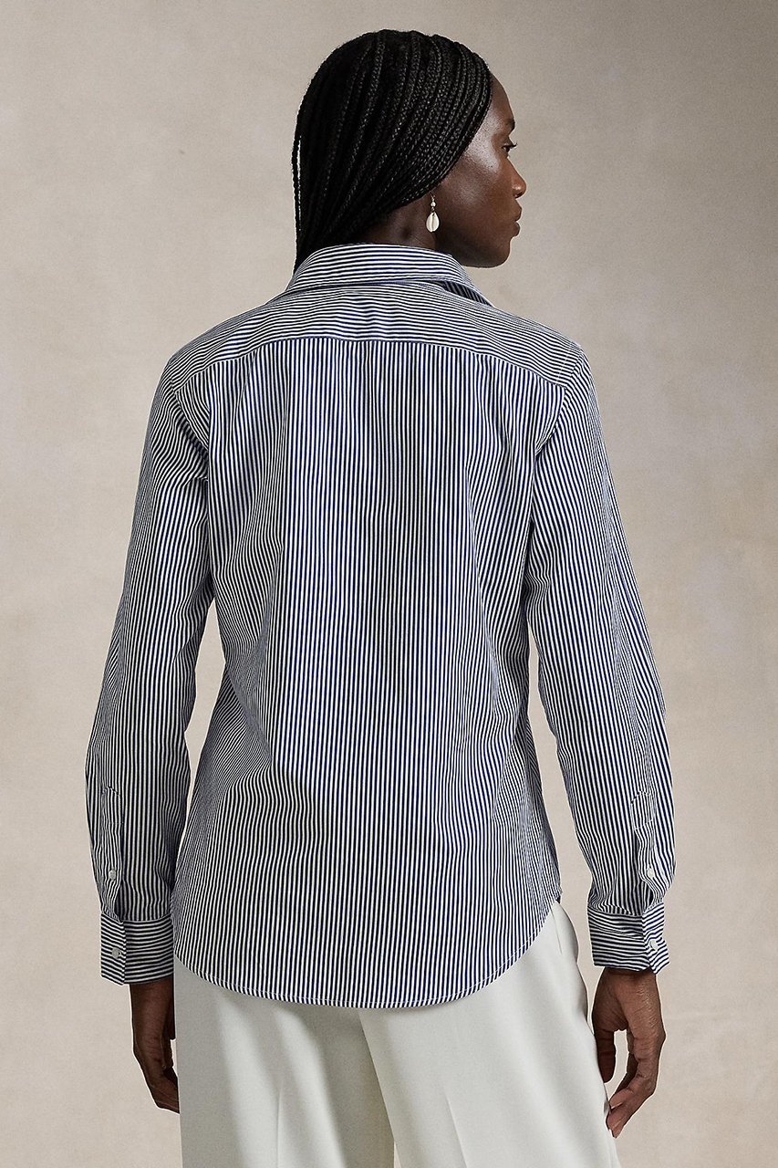 【ラルフローレン/RALPH LAUREN】の【POLO RALPH LAUREN】ストライプド コットン シャツ 人気、トレンドファッション・服の通販 founy(ファニー) ファッション Fashion レディースファッション Fashion for Women トップス・カットソー Cut & Sew Tops シャツ・ブラウス・オフィスカジュアル Elegant Blouses & Button-Ups カフス Cuff Design ストライプ Stripe, Striped Pattern ストレート Straight, Straight Cut スリーブ Sleeve, Long Sleeve / Short Sleeve バランス Balance, Style Balance パール Pearl, Pearl Accent フィット Fit, Slim Fit ヨーク Yoke, Yoke Design ロング Long, Long-Length エレガント 上品 Elegant other-4|ID: prp329100004890698 ipo3291000000036549078