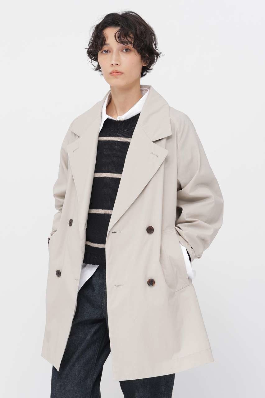 【マーガレットハウエル/MARGARET HOWELL】のFINE COTTON COATING COAT インテリア・キッズ・メンズ・レディースファッション・服の通販 founy(ファニー) 　ファッション　Fashion　レディースファッション　Fashion for Women　アウター　Coat / Outerwear Collection　コート・ロングコート・ピーコート　Long Coats, Peacoats & More　アクリル　Acrylic Material　コーティング　Coating, Coated Finish　ショート　Short, Short Length　マニッシュ　Mannish, Boyish　モダン　Modern, Contemporary　ロールアップ　Roll-Up, Cuffed Hem　エレガント 上品　Elegant　軽量　Lightweight, Ultra Light　ベージュ|ID: prp329100004890699 ipo3291000000036549082