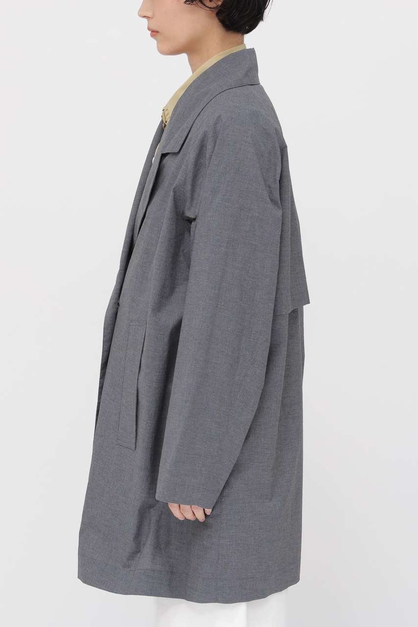 【マーガレットハウエル/MARGARET HOWELL】のFINE COTTON COATING COAT 人気、トレンドファッション・服の通販 founy(ファニー) 　ファッション　Fashion　レディースファッション　Fashion for Women　アウター　Coat / Outerwear Collection　コート・ロングコート・ピーコート　Long Coats, Peacoats & More　アクリル　Acrylic Material　コーティング　Coating, Coated Finish　ショート　Short, Short Length　マニッシュ　Mannish, Boyish　モダン　Modern, Contemporary　ロールアップ　Roll-Up, Cuffed Hem　エレガント 上品　Elegant　軽量　Lightweight, Ultra Light　other-3|ID: prp329100004890699 ipo3291000000036549084