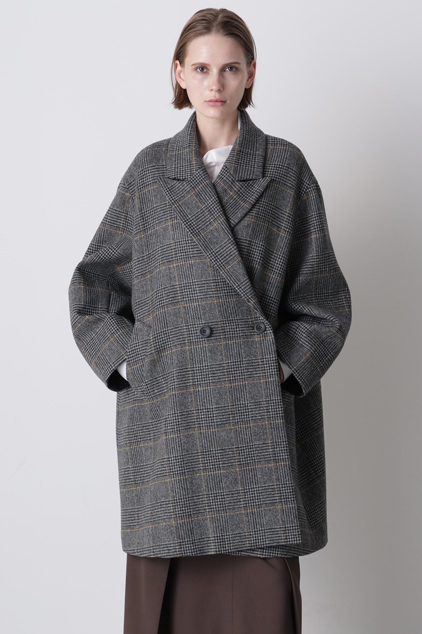 【ヒューエルミュージアム/hueLe Museum】の【hLM】ウールチェックコート 人気、トレンドファッション・服の通販 founy(ファニー) ファッション Fashion レディースファッション Fashion for Women アウター Coat / Outerwear Collection コート・ロングコート・ピーコート Long Coats, Peacoats & More クラシカル Classical, Vintage-Inspired チェスターコート Chester Coat, Long Coat チェック Check, Plaid, Tartan フォルム Silhouette, Form モダン Modern, Contemporary ロング Long, Long-Length エレガント 上品 Elegant other-7|ID: prp329100004890701 ipo3291000000036549102