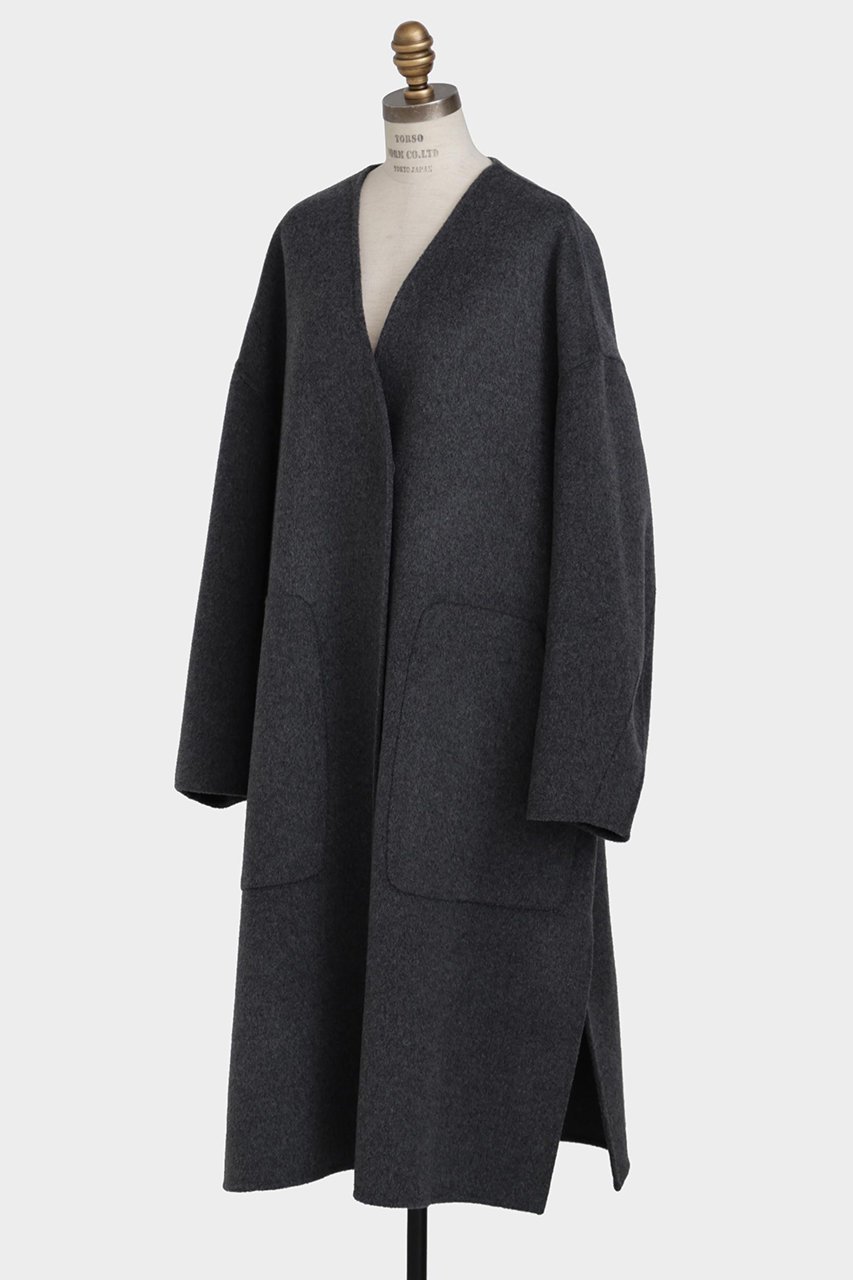 【ヒューエルミュージアム/hueLe Museum】の【hLM】ウールリバーコート 人気、トレンドファッション・服の通販 founy(ファニー) ファッション Fashion レディースファッション Fashion for Women アウター Coat / Outerwear Collection コート・ロングコート・ピーコート Long Coats, Peacoats & More なめらか Smooth, Silky Texture シンプル Simple, Minimal フォルム Silhouette, Form ロング Long, Long-Length other-1|ID: prp329100004890704 ipo3291000000036549124