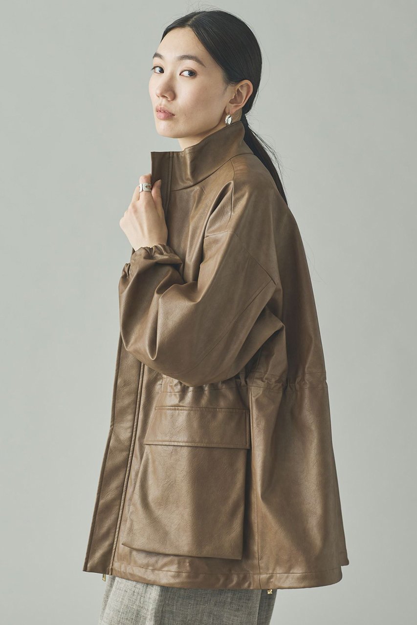 【カレンソロジー/Curensology】のヴィンテージフェイクレザーコート 人気、トレンドファッション・服の通販 founy(ファニー) 　ファッション　Fashion　レディースファッション　Fashion for Women　アウター　Coat / Outerwear Collection　コート・ロングコート・ピーコート　Long Coats, Peacoats & More　クール　Cool, Chic　ショート　Short, Short Length　フェイクレザー　Faux Leather, PU Leather　ブルゾン　Blouson, Bomber Jacket　ヴィンテージ　Vintage Style　防寒　Cold Protection, Winter-Ready　other-3|ID: prp329100004890708 ipo3291000000036549161