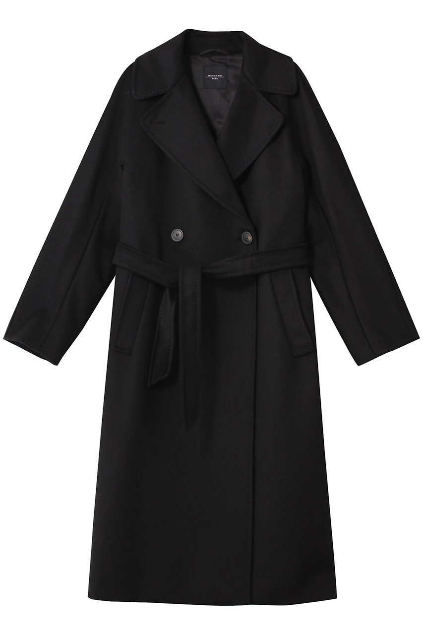 【マックスマーラ/Max Mara】の【Weekend Max Mara】RESINAピュア ヴァージンウール ダブルブレスト ロングコート インテリア・キッズ・メンズ・レディースファッション・服の通販 founy(ファニー) ファッション Fashion レディースファッション Fashion for Women アウター Coat / Outerwear Collection コート・ロングコート・ピーコート Long Coats, Peacoats & More ダブル Double, Double-Breasted デニム Denim, Jeans Material ビジネス 仕事 通勤 Business / Work / Commuting リュクス Luxury, Elegant, High-End, Chic ロング Long, Long-Length A/W・秋冬 Autumn/Winter ブラック|ID: prp329100004890712 ipo3291000000036549197