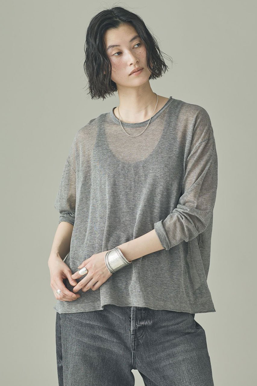 【カレンソロジー/Curensology】のシアーリラックスニットプルオーバー インテリア・キッズ・メンズ・レディースファッション・服の通販 founy(ファニー) ファッション Fashion レディースファッション Fashion for Women トップス・カットソー Cut & Sew Tops ニット Knit Tops & Sweaters カジュアルプルオーバー・ニットトップス Pullovers & Knit Tops / Casual Pullovers おすすめ Recommended / Our Picks インナー Innerwear キャミソール Camisole, Spaghetti Strap Top シアー Sheer, See-Through シンプル Simple, Minimal タンク Tank Top, Sleeveless Top デニム Denim, Jeans Material ボトム Bottoms, Lower Wear エレガント 上品 Elegant 夏 Summer 新作・新入荷 New Arrivals / New In グレー|ID: prp329100004890717 ipo3291000000036549279