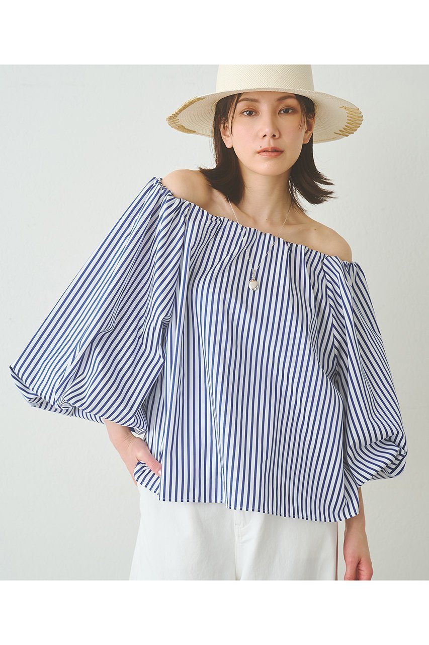 【ウィムガゼット/Whim Gazette】のタイプライターオフショルブラウス インテリア・キッズ・メンズ・レディースファッション・服の通販 founy(ファニー) ファッション Fashion レディースファッション Fashion for Women トップス・カットソー Cut & Sew Tops シャツ・ブラウス・オフィスカジュアル Elegant Blouses & Button-Ups おすすめ Recommended / Our Picks コーティング Coating, Coated Finish シンプル Simple, Minimal スリーブ Sleeve, Long Sleeve / Short Sleeve セットアップ Set-Up, Coordinated Outfit タイプライター Typewriter Fabric, Crisp Cotton デコルテ Décolleté, Neckline デニム Denim, Jeans Material ペーパー Paper, Kraft Paper ボトム Bottoms, Lower Wear ロング Long, Long-Length ワイド Wide, Wide Fit エレガント 上品 Elegant 新作・新入荷 New Arrivals / New In ブルー|ID: prp329100004890723 ipo3291000000036549399