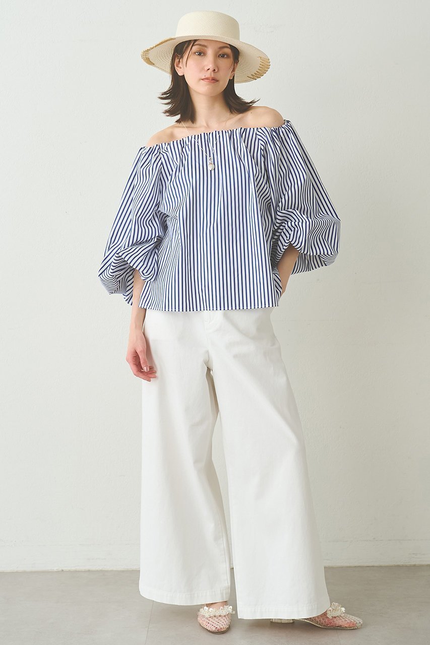 【ウィムガゼット/Whim Gazette】のタイプライターオフショルブラウス 人気、トレンドファッション・服の通販 founy(ファニー) ファッション Fashion レディースファッション Fashion for Women トップス・カットソー Cut & Sew Tops シャツ・ブラウス・オフィスカジュアル Elegant Blouses & Button-Ups おすすめ Recommended / Our Picks コーティング Coating, Coated Finish シンプル Simple, Minimal スリーブ Sleeve, Long Sleeve / Short Sleeve セットアップ Set-Up, Coordinated Outfit タイプライター Typewriter Fabric, Crisp Cotton デコルテ Décolleté, Neckline デニム Denim, Jeans Material ペーパー Paper, Kraft Paper ボトム Bottoms, Lower Wear ロング Long, Long-Length ワイド Wide, Wide Fit エレガント 上品 Elegant 新作・新入荷 New Arrivals / New In other-2|ID: prp329100004890723 ipo3291000000036549400