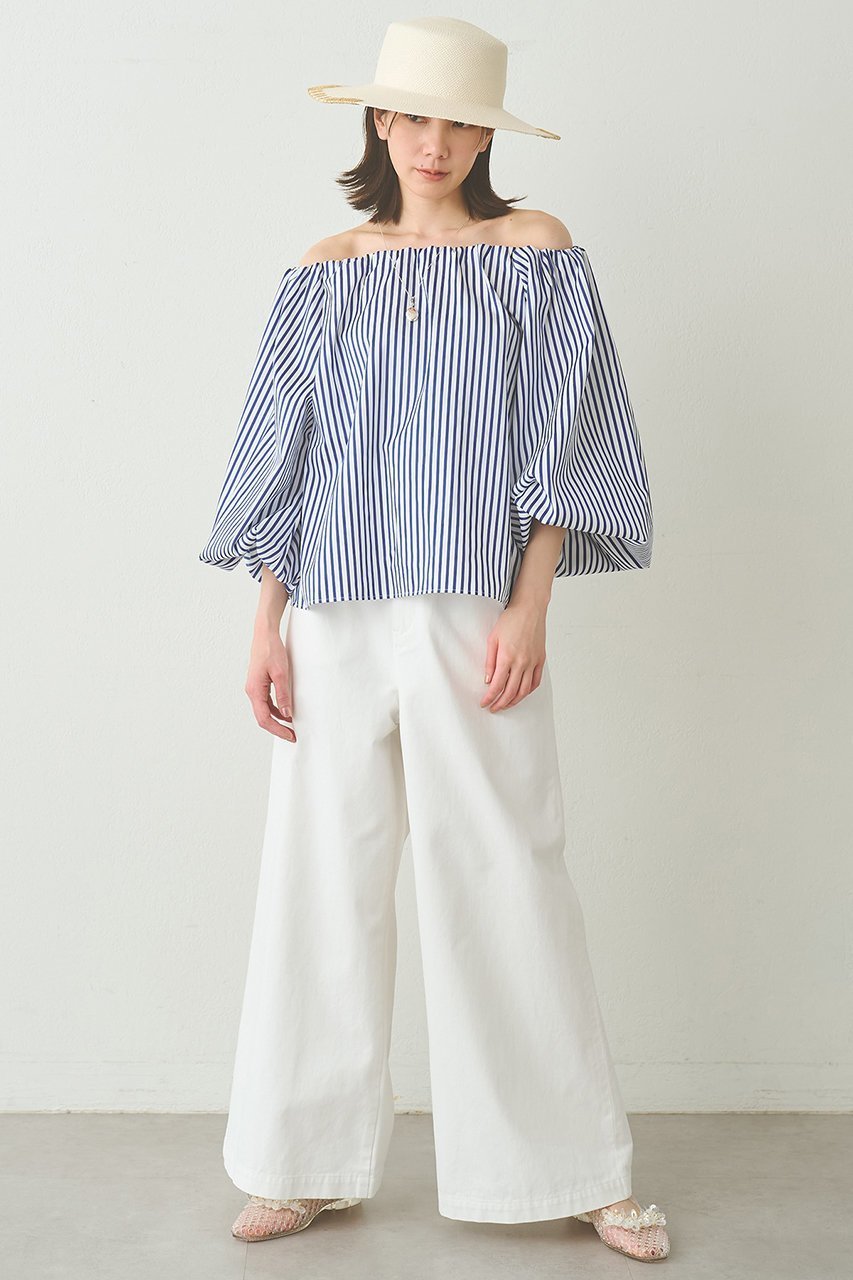 【ウィムガゼット/Whim Gazette】のタイプライターオフショルブラウス 人気、トレンドファッション・服の通販 founy(ファニー) ファッション Fashion レディースファッション Fashion for Women トップス・カットソー Cut & Sew Tops シャツ・ブラウス・オフィスカジュアル Elegant Blouses & Button-Ups おすすめ Recommended / Our Picks コーティング Coating, Coated Finish シンプル Simple, Minimal スリーブ Sleeve, Long Sleeve / Short Sleeve セットアップ Set-Up, Coordinated Outfit タイプライター Typewriter Fabric, Crisp Cotton デコルテ Décolleté, Neckline デニム Denim, Jeans Material ペーパー Paper, Kraft Paper ボトム Bottoms, Lower Wear ロング Long, Long-Length ワイド Wide, Wide Fit エレガント 上品 Elegant 新作・新入荷 New Arrivals / New In other-6|ID: prp329100004890723 ipo3291000000036549404