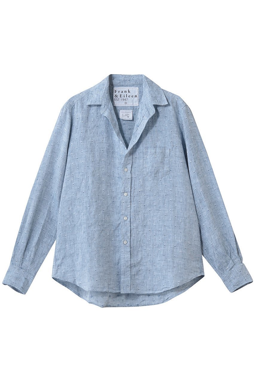 【フランク&アイリーン/Frank&Eileen】のEILEEN イタリアンリネン ハート シャツ インテリア・キッズ・メンズ・レディースファッション・服の通販 founy(ファニー) ファッション Fashion レディースファッション Fashion for Women トップス・カットソー Cut & Sew Tops シャツ・ブラウス・オフィスカジュアル Elegant Blouses & Button-Ups スリーブ Sleeve, Long Sleeve / Short Sleeve デニム Denim, Jeans Material フェミニン Feminine, Girly フレア Flare, Flared リネン Linen, Linen Fabric ロング Long, Long-Length 新作・新入荷 New Arrivals / New In サックス|ID: prp329100004890724 ipo3291000000036549406