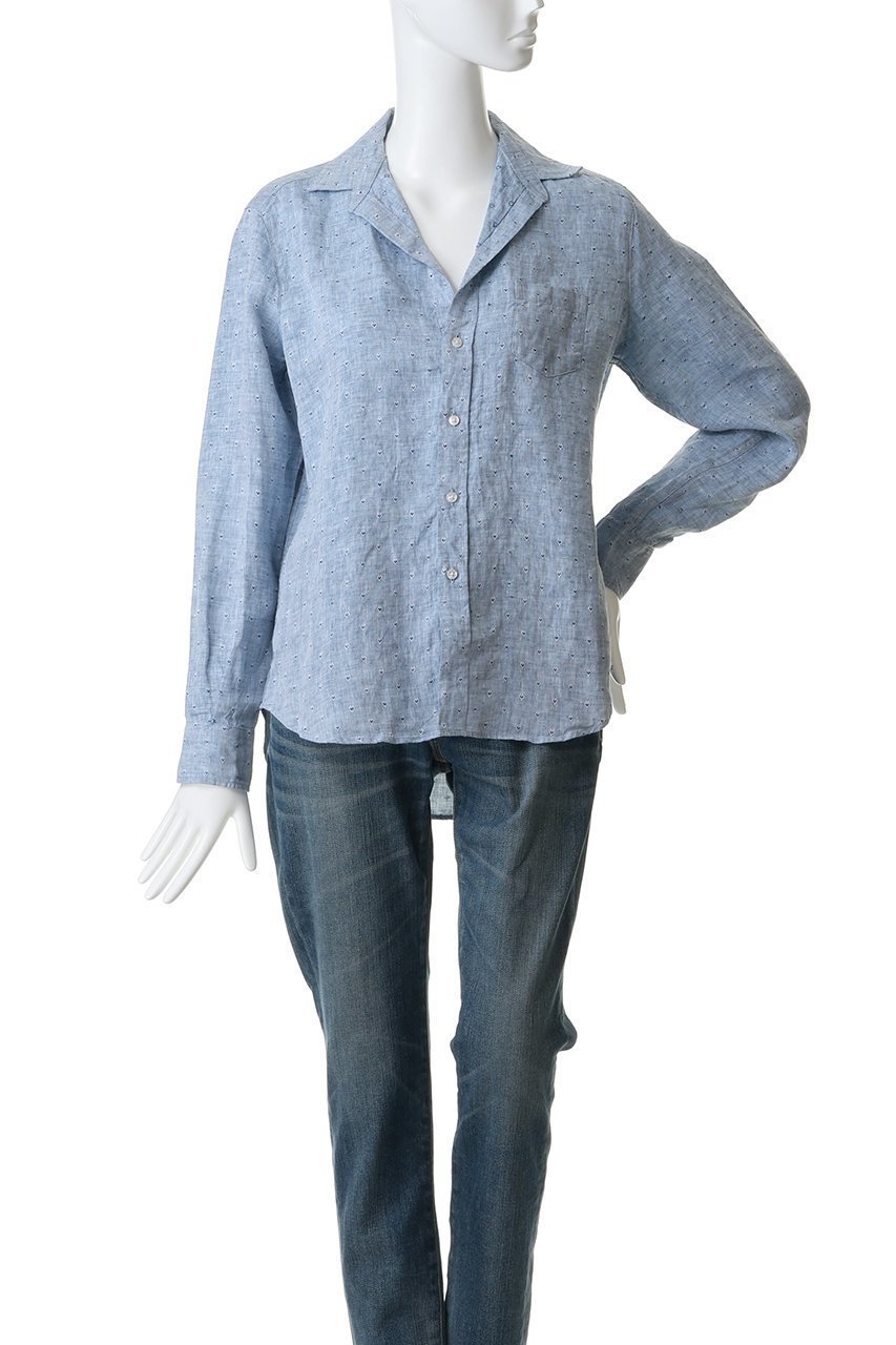 【フランク&アイリーン/Frank&Eileen】のEILEEN イタリアンリネン ハート シャツ 人気、トレンドファッション・服の通販 founy(ファニー) ファッション Fashion レディースファッション Fashion for Women トップス・カットソー Cut & Sew Tops シャツ・ブラウス・オフィスカジュアル Elegant Blouses & Button-Ups スリーブ Sleeve, Long Sleeve / Short Sleeve デニム Denim, Jeans Material フェミニン Feminine, Girly フレア Flare, Flared リネン Linen, Linen Fabric ロング Long, Long-Length 新作・新入荷 New Arrivals / New In other-2|ID: prp329100004890724 ipo3291000000036549407
