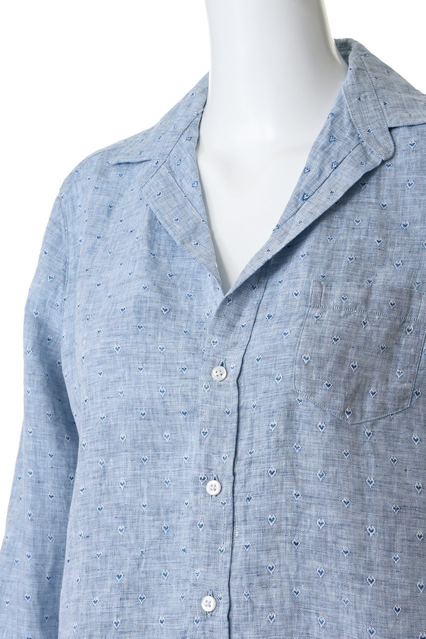 【フランク&アイリーン/Frank&Eileen】のEILEEN イタリアンリネン ハート シャツ 人気、トレンドファッション・服の通販 founy(ファニー) ファッション Fashion レディースファッション Fashion for Women トップス・カットソー Cut & Sew Tops シャツ・ブラウス・オフィスカジュアル Elegant Blouses & Button-Ups スリーブ Sleeve, Long Sleeve / Short Sleeve デニム Denim, Jeans Material フェミニン Feminine, Girly フレア Flare, Flared リネン Linen, Linen Fabric ロング Long, Long-Length 新作・新入荷 New Arrivals / New In other-5|ID: prp329100004890724 ipo3291000000036549410