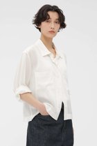 【マーガレットハウエル/MARGARET HOWELL】のCUPRA VOILE PANAMA SHIRT 人気、トレンドファッション・服の通販 founy(ファニー) ファッション Fashion レディースファッション Fashion for Women トップス・カットソー Cut & Sew Tops シャツ・ブラウス・オフィスカジュアル Elegant Blouses & Button-Ups スクエア Square, Square Shape スリーブ Sleeve, Long Sleeve / Short Sleeve マニッシュ Mannish, Boyish リネン Linen, Linen Fabric ロング Long, Long-Length 定番 Standard, Basic Item 新作・新入荷 New Arrivals / New In thumbnail ホワイト|ID: prp329100004890733 ipo3291000000036549494