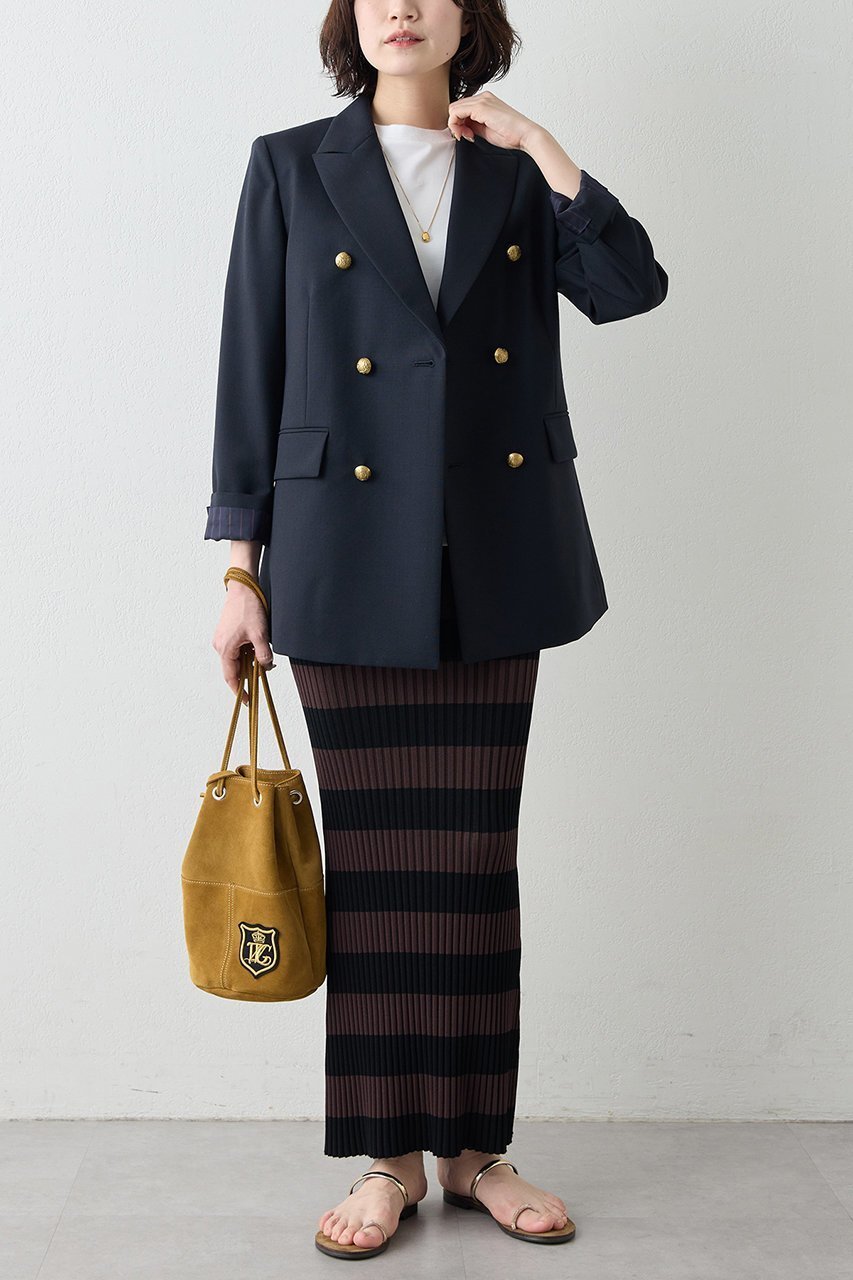 【ウィムガゼット/Whim Gazette】のダブルジャケット 人気、トレンドファッション・服の通販 founy(ファニー) 　ファッション　Fashion　レディースファッション　Fashion for Women　アウター　Coat / Outerwear Collection　レディースジャケット・軽アウター　Jackets　オックス　Oxford Fabric　クラシカル　Classical, Vintage-Inspired　クラシック　Classic, Timeless Style　ジャケット　Jacket, Outerwear　ストライプ　Stripe, Striped Pattern　ダブル　Double, Double-Breasted　モダン　Modern, Contemporary　定番　Standard, Basic Item　新作・新入荷　New Arrivals / New In　other-2|ID: prp329100004890746 ipo3291000000036549587