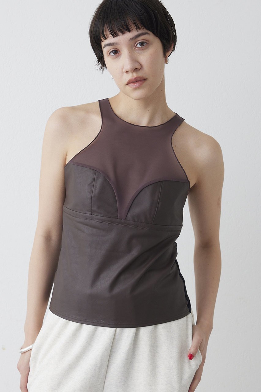 【ウィムガゼット/Whim Gazette】の【OVERNEATH】別注 Bra056 インテリア・キッズ・メンズ・レディースファッション・服の通販 founy(ファニー) 　ファッション　Fashion　レディースファッション　Fashion for Women　トップス・カットソー　Cut & Sew Tops　キャミソール&ノースリーブ　Camisoles & Sleeveless Tops　シャツ・ブラウス・オフィスカジュアル　Elegant Blouses & Button-Ups　ロングTシャツ・Tシャツ　Longline T-Shirts & Tees　カットソー・ベーシックTシャツ　Cut-and-Sewn Tops / Stretch Tees & Basics　インナー　Innerwear　洗える　Machine Washable　キャミソール　Camisole, Spaghetti Strap Top　タンク　Tank Top, Sleeveless Top　別注　Limited Edition, Custom Order　新作・新入荷　New Arrivals / New In　ブラウン|ID: prp329100004890751 ipo3291000000036549647