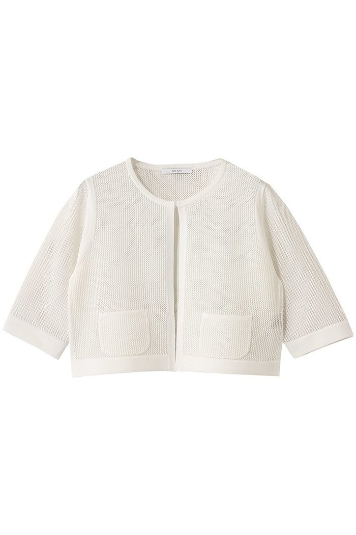 【アナイ/ANAYI】のサマーメッシュショートカーディガン インテリア・キッズ・メンズ・レディースファッション・服の通販 founy(ファニー) https://founy.com/ ファッション Fashion レディースファッション Fashion for Women トップス・カットソー Cut & Sew Tops ニット Knit Tops & Sweaters カーディガン・羽織り Layered Style Cardigans カーディガン Cardigan, Knitwear サマー Summer, Summer Style ショート Short, Short Length シンプル Simple, Minimal センター Center, Center Line ファブリック Fabric, Textile メッシュ Mesh, Net Fabric エレガント 上品 Elegant 今夏 This Summer 夏 Summer |ID: prp329100004890773 ipo3291000000036554041
