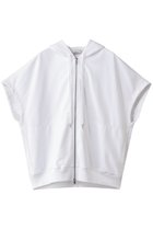 【ジェイドット/j.】のプレミアム裏毛ハーフ袖フーディ ホワイト|ID: prp329100004890907 ipo3291000000036556118