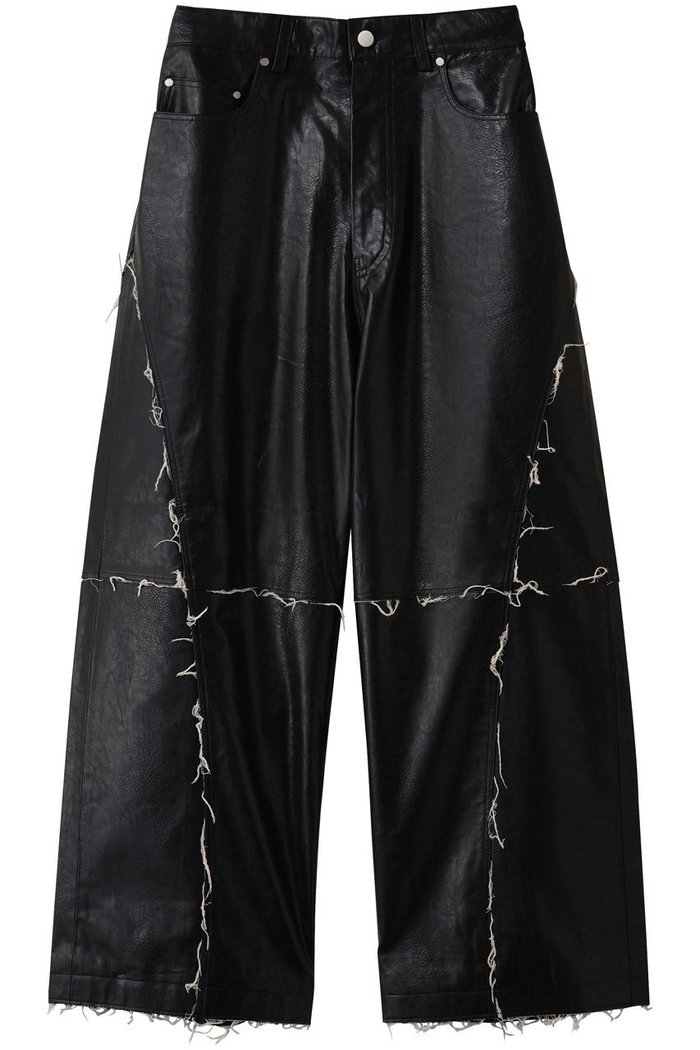 【メゾンスペシャル/MAISON SPECIAL】の【UNISEX】フリンジ切リ替エアーティフィシャルレザーパンツ インテリア・キッズ・メンズ・レディースファッション・服の通販 founy(ファニー) https://founy.com/ ファッション Fashion レディースファッション Fashion for Women パンツ Pants & Trousers ユニセックス Unisex, Genderless ストレッチ Stretch, Stretchy Fabric フェイクレザー Faux Leather, PU Leather フリンジ Fringe, Tassel リアル Real, Realistic |ID: prp329100004890910 ipo3291000000036556149