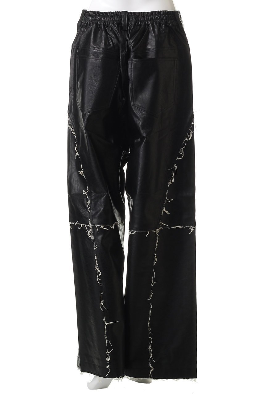 【メゾンスペシャル/MAISON SPECIAL】の【UNISEX】フリンジ切リ替エアーティフィシャルレザーパンツ 人気、トレンドファッション・服の通販 founy(ファニー) ファッション Fashion レディースファッション Fashion for Women パンツ Pants & Trousers ユニセックス Unisex, Genderless ストレッチ Stretch, Stretchy Fabric フェイクレザー Faux Leather, PU Leather フリンジ Fringe, Tassel リアル Real, Realistic other-4|ID: prp329100004890910 ipo3291000000036556153