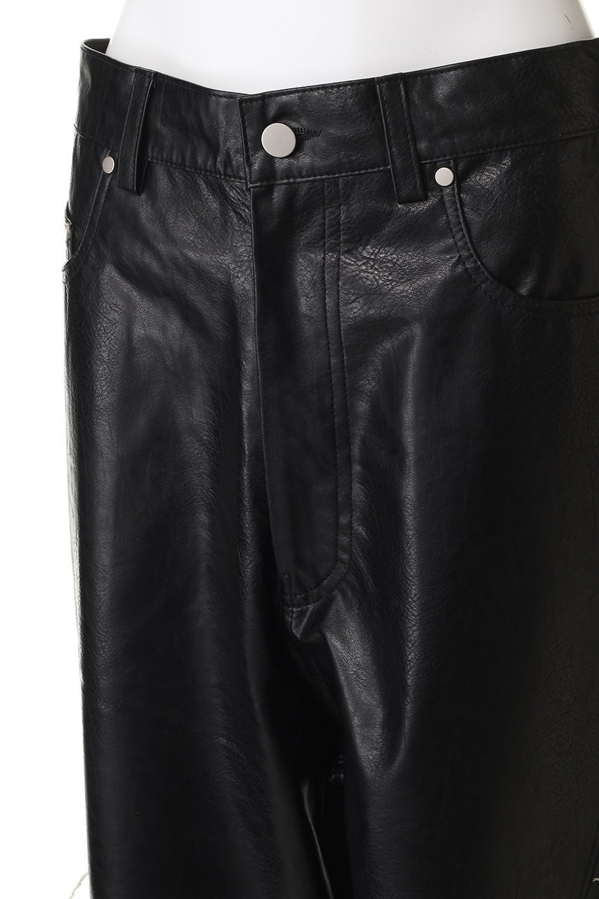 【メゾンスペシャル/MAISON SPECIAL】の【UNISEX】フリンジ切リ替エアーティフィシャルレザーパンツ 人気、トレンドファッション・服の通販 founy(ファニー) ファッション Fashion レディースファッション Fashion for Women パンツ Pants & Trousers ユニセックス Unisex, Genderless ストレッチ Stretch, Stretchy Fabric フェイクレザー Faux Leather, PU Leather フリンジ Fringe, Tassel リアル Real, Realistic other-5|ID: prp329100004890910 ipo3291000000036556154