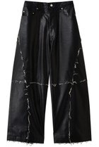 【メゾンスペシャル/MAISON SPECIAL】の【UNISEX】フリンジ切リ替エアーティフィシャルレザーパンツ BLK(ブラック)|ID: prp329100004890910 ipo3291000000036957503