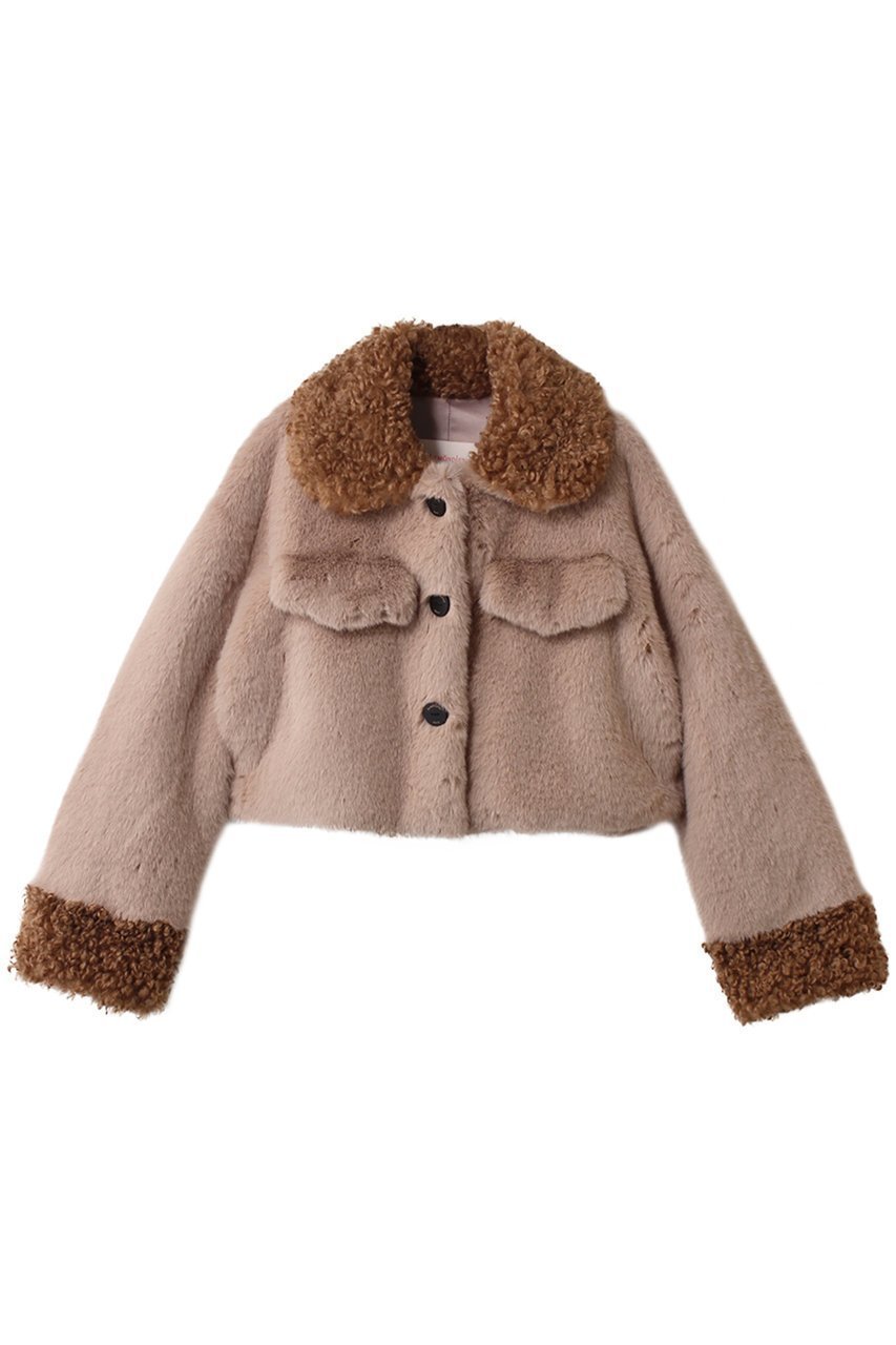【レモンプレット/Lemonplet】のFAUX FUR OURSON JACKET インテリア・キッズ・メンズ・レディースファッション・服の通販 founy(ファニー) 　ファッション　Fashion　レディースファッション　Fashion for Women　アウター　Coat / Outerwear Collection　レディースジャケット・軽アウター　Jackets　ジャケット　Jacket, Outerwear　ベージュ|ID: prp329100004890918 ipo3291000000036556215